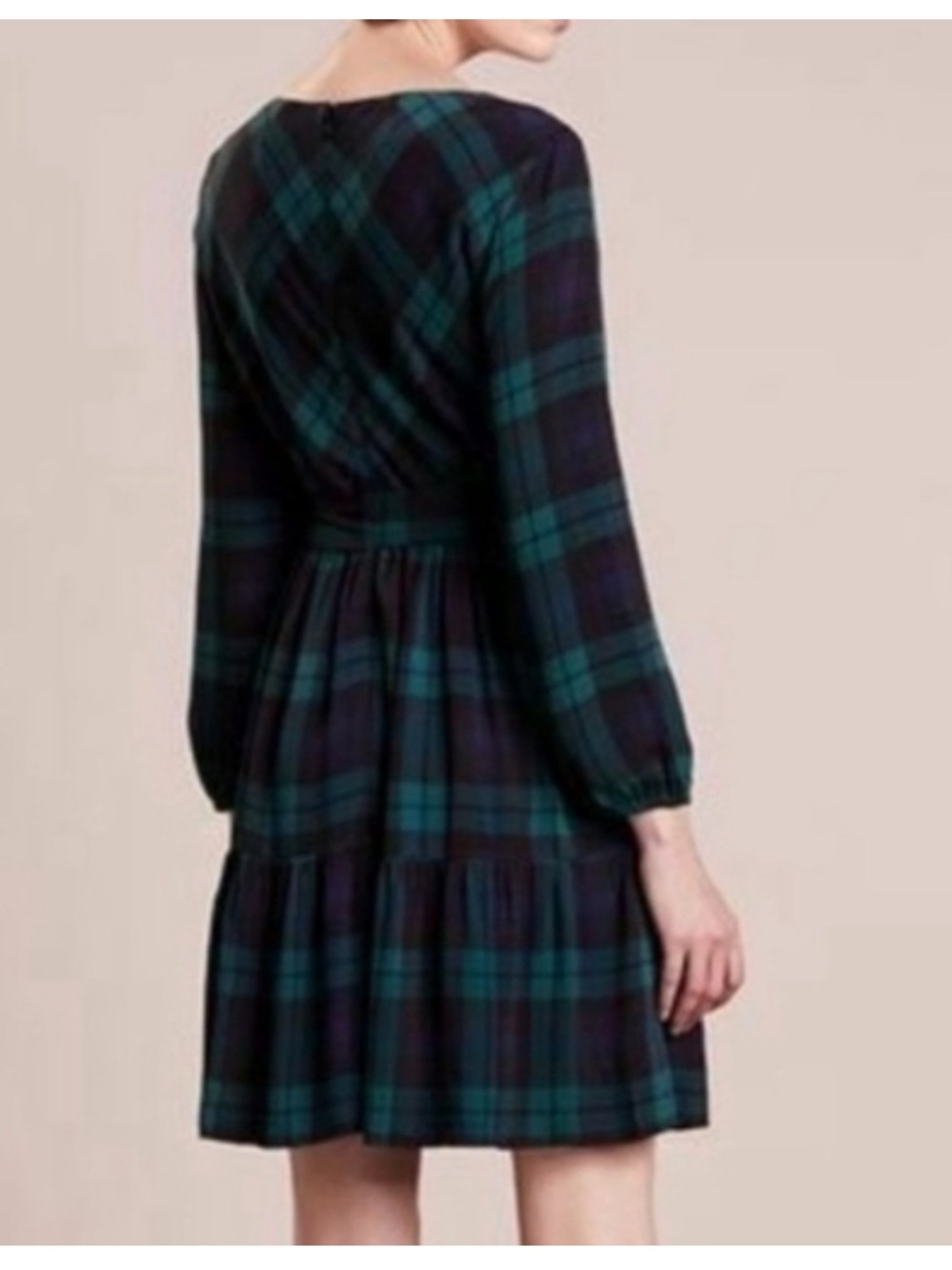 J. Crew Drapey Blackwatch Tartan plaid dress H3169 - Picture 7 of 12